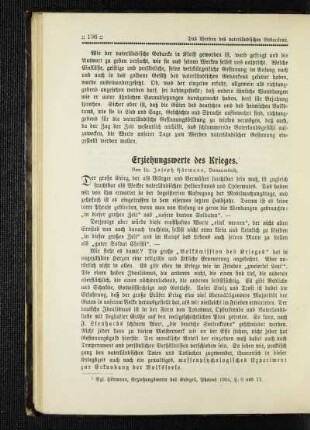 Erziehungswerte des Krieges