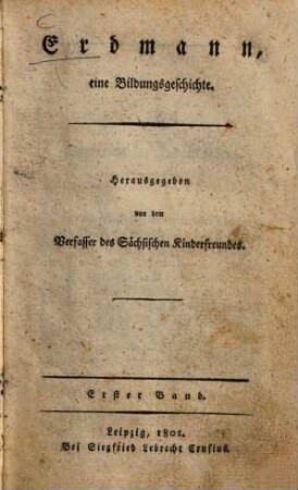 Erdmann : eine Bildungsgeschichte, 1
