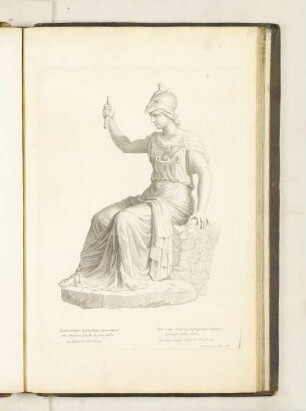 Statue antique de porphyre, representant une Minerue, haulte de cinq pieds. au palais des Thuilleries.