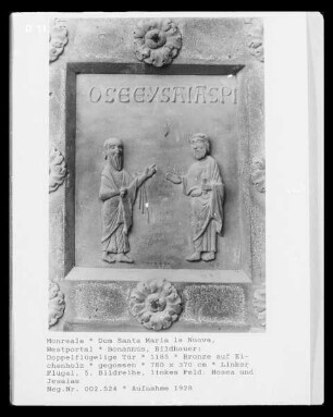 Bronzetür des Westportals — Hosea und Jesaja