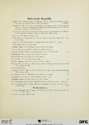 Helvetische Republik (Nr. 1-2633)