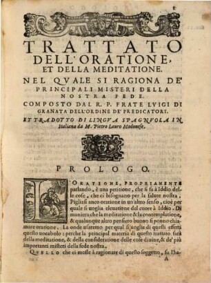 Trattato dell'orazione e della meditatione