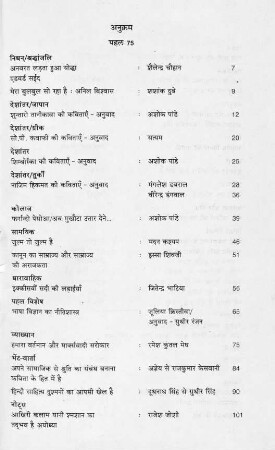 3-4 विषय सूची Content List