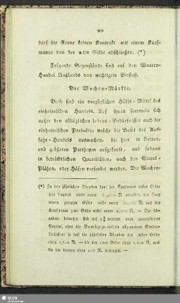 Gegenstände die auf den russischen Handel Einfluß haben