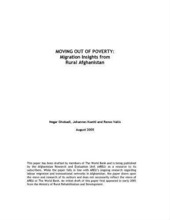 Moving out of poverty : migration insights from rural Afghanistan