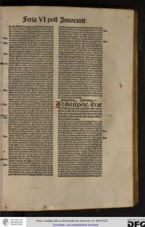 Feria sexta. Johannis V. In illo tempore erat dies festus Iudeorum et ascendit Iesus Hierosolymam...