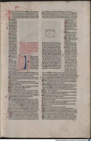 Corpus iuris civilis. Institutiones : mit der Glossa ordinaria von Accursius Florentinus