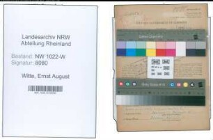 Entnazifizierung Ernst August Witte , geb. 06.02.1914 (Polizist)