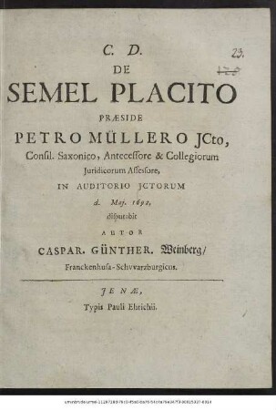 De Semel Placito