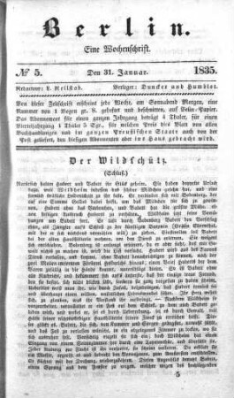 No. 5, 31. Januar 1835
