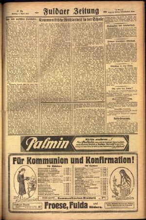Zweite Ausgabe vom Freitag, den 01. April 1927.