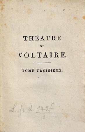 Théâtre De Voltaire, 3