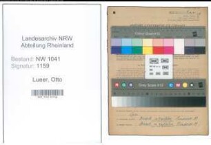 Entnazifizierung Otto Lueer , geb. 28.10.1903 (Angestellter)