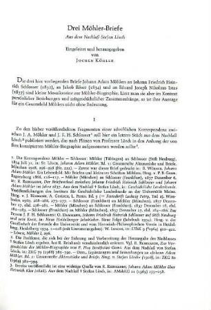 157-167 Drei Möhler-Briefe