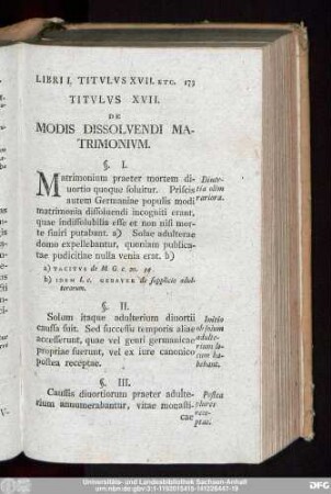 Titulus XVII. De Modis Dissoluendi Matrimonium.
