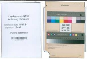 Entnazifizierung Hermann Peters , geb. 22.06.1906 (Krim.Sekretaer)