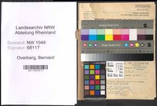 Entnazifizierung Bernard Overberg , geb. 05.08.1886 (Lehrer)