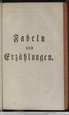 Fabeln und Erzählungen