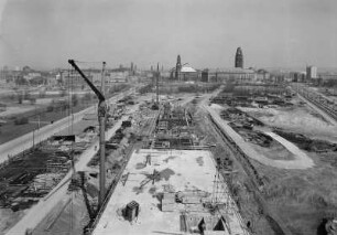 Dresden, Prager Straße, Blick über die Baustelle
