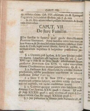 Caput. VII. De Jure Familiæ.