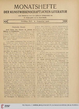 Zwölftes Heft (Dezember 1906)