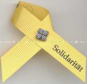 Solidarität mit Bundeswehrsoldaten im Einsatz in Afghanistan 2010, gelbe Schleife