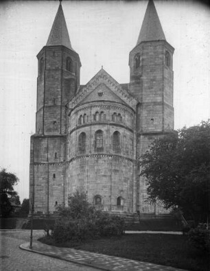Hildesheim, St. Godehard, ehem. Benediktiner-Klosterkirche, von Westen