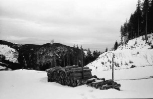 Rinken: Oberer Ausgang des Zastlertals; im Schnee