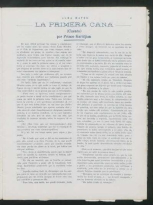La primera cana : (Cuento)