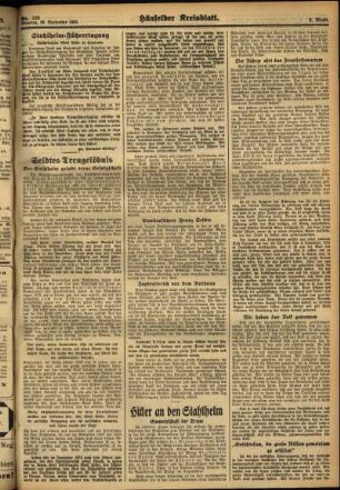 Zweite Ausgabe vom Dienstag, den 26. September 1933.