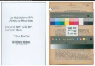 Entnazifizierung Martha Thies , geb. 12.04.1912 ()