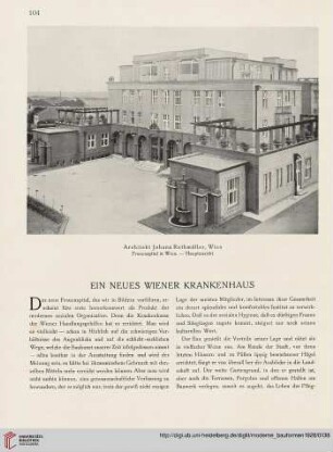Ein neues Wiener Krankenhaus