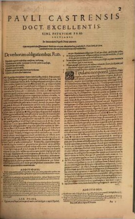 Pavli Castrensis Ivris Consvlti Clarissimi, In ... Commentaria, 6. In Secundam Digesti Noui partem Commentaria