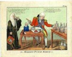 The Modern Punch Maker (Nr. 7 einer Serie) - Karikatur auf William Pitt