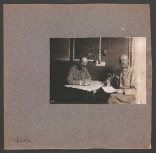 Der österreich. Divisions-General Feldmarschall-Leutnant Scholz mit s. Adjutanten