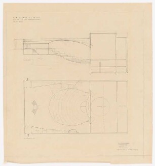 Staatstheater Kassel: Grundriss, Schnitt 1:200