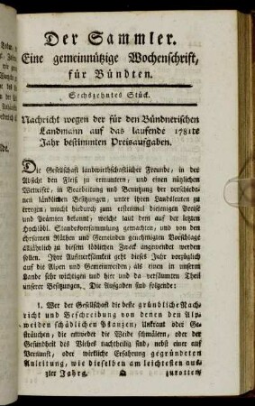 Sechszehntes Stück.