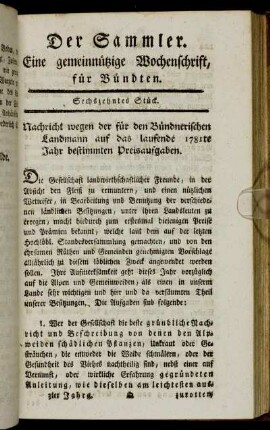 Sechszehntes Stück.