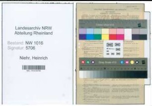 Entnazifizierung Heinrich Niehr , geb. 08.01.1893 (Viehhaendler)