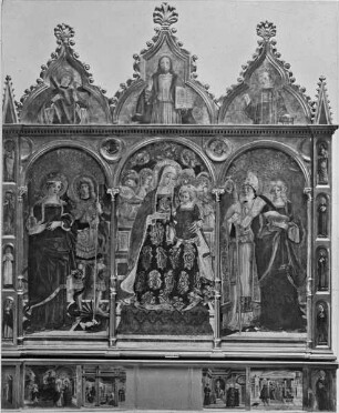 Altarbild - Thronende Madonna zwischen Heiligen
