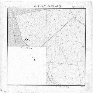 Kartenblatt SO XLVI XLVII 38 39 Stand 1822 ca. (Multiblatt 1:5000)