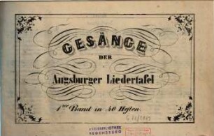 Gesänge der Augsburger Liedertafel, [3],1. Basso I