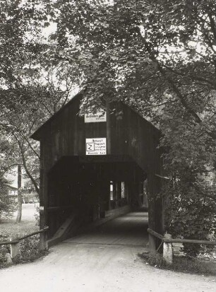 Jocketa, Gedeckte hölzerne Brücke über die Weiße Elster, 1928