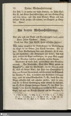 Am dritten Weihnachtsfeiertage