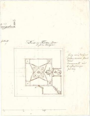 Klenze, Leo von; München; Residenz, Königsbau - Decke im Toilettenzimmer der Königin (Teilansicht)