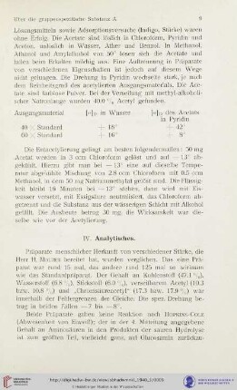 IV. Analytisches