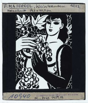 Masereel, Weintrauben (Holzschnitt)
