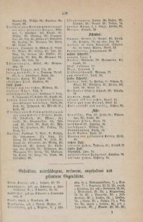 Gestohlene, unterschlagene, angehaltene und gefundene Gegenstände