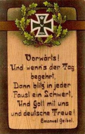Patriotische Postkarte
