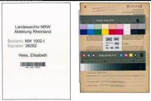 Entnazifizierung Elisabeth Hess, geb. 06.11.1910 (Sekretaerin)